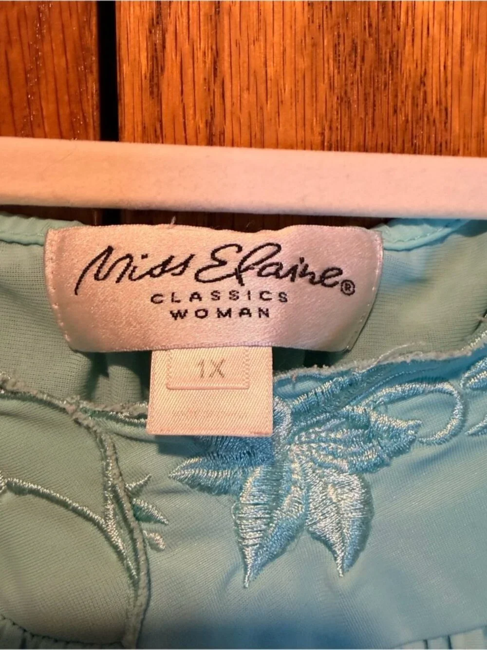 Miss Elaine Light Blue Embroidered Nightgown